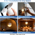 E12 Bulbs 10W 900lm 3-in-1 3500mAh 60W Bulbs 4 Pack Rechargeable Light with Remote, Battery Operated Emergency