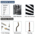 80pcs #8 × 1-1/2” Modified Truss Head Wood Screws: Phillips Drive, Black Wood Screws with Screwdriver Bit