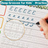 4 Pack gisgfim Grooved Cursive Handwriting Workbook Kit Magic Reusable Grooved Handwriting Practice with Disappearing
