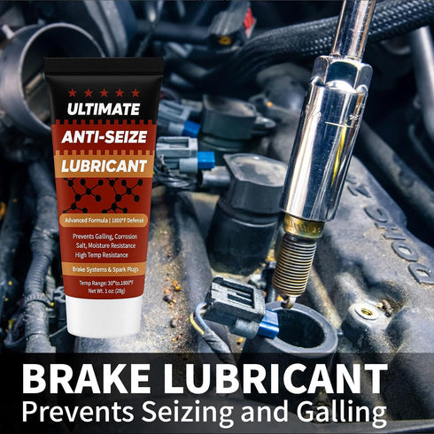 1oz (1-Pack) Copper Anti-Seize Thread Lubricant Spark Plug Antiseize Grease Compound for Automotive, Bolts and Nuts |