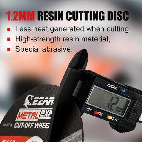 EZARC Cut Off Wheel 25 Pack - 4.5" x .045" x 7/8" Cutting Wheel for Metal & Stainless Steel