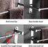 lanliebao 20-30 Inche 304 3M 2-Tier Towel Bars Retractable Stainless Steel Bath Towel Rack Strong Adhesive Bathroom
