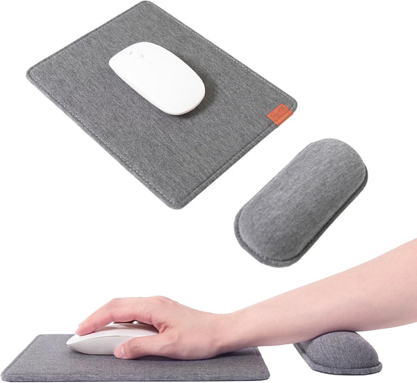 SenseAGE Mouse Pad & Wrist Rest Set, Ergonomic Non-Slip Base Mouse Mat with Keyboard Wrist Rest for Home Office