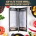 6 Pack 4 4.25" 11" View Menu Holder Menu Covers x | Black PU Leather Menu Sleeves Book Style for Restaurant Coffee Bars