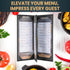6 Pack 4 4.25" 11" View Menu Holder Menu Covers x | Black PU Leather Menu Sleeves Book Style for Restaurant Coffee Bars