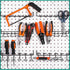 6 Pcs Pegboard Screwdriver Holders, Stainless Steel Organizer Hooks for Tool Utility Racks (Black)