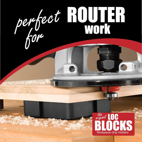 Loc Block Work Gripping Block 4 Pack, Ideal for Free Hand Routing and Finishing