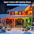 Lights,100FT IP67 72 JOH Permanent Outdoor RGB+IC Smart Eave Lights with DIY Color, Waterproof, App & Remote Control