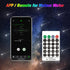 3W 96pcs 0.03in 9.8ft 12LEDs CHINLY Meteor Bluetooth Fiber Optic Lights Kit Remote/APP Control + DC Power Splitter