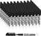 Volcanics Black Chisel Tip Whiteboard Markers 80 Pack, Dry Erase Markers Bulk