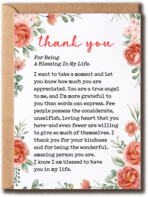 GoGi93Art Thank You For Being A Blessing In My Life Card - Thanksgiving