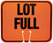 Cortina ABS Plastic Traffic Cone Sign, "LOT FULL" 12.75" Width x 10.375" Height, Black On Orange
