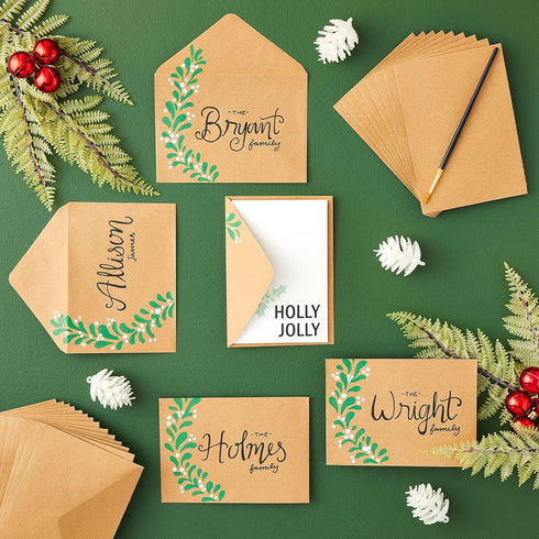 Juvale Kraft Paper Invitation Envelopes 4x6, A6 V Flap Brown Envelopes for Weddings, Baby Showers, Thank You Cards