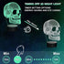Ammonite 3D 16 Skull Night Light for Kids, Illusion Lamp LED Desk Table Lamp Colors Change with Remote Control