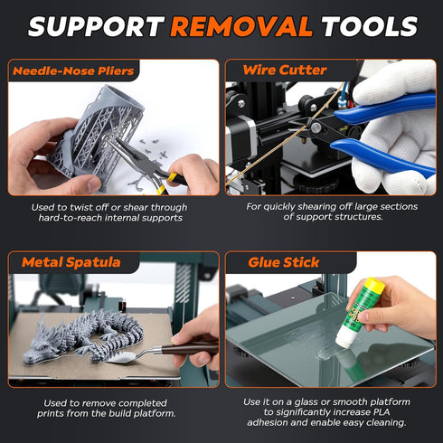 45 3D 3D Set, 3D YEETIN Pieces Printer Tools Kit, Printing Accessory Includes Deburring Tool, Digital Caliper, Art