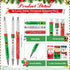 Sayglossy 36 Sets Christmas Glitter Pen Gifts Bulk Glitter Santa Claus Novelty Pens Snowman Elf Inspirational Christmas