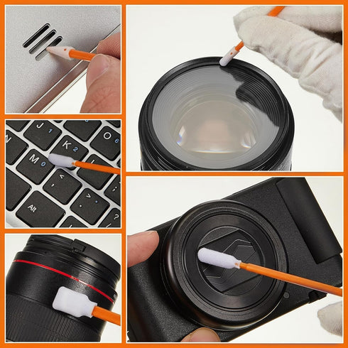 FTPGBL 100 (5 Cleaning Lab Swab Kit PCS Microfiber Knitted Polyester Cleaning Sticks Professional Lint Free Lab Swabs