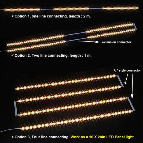 Counter Back,Shelf,6.6 Set,ETL Listed,120 LEDs,1100lm,2700K WOBANE Under Cabinet Lighting Kit,Flexible LED Strip Lights