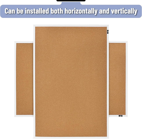 Mr. Pen Cork Board, 24”x36” - White Frame Bulletin Board for Office, Wall, Push Pin Board