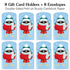 Pack, Set 8 Big Dot of Happiness Winter Birds Gift Card Holders with Envelopes, Winter Holiday Party Cash Money Holders