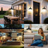 HOJOYRI 1 Pack Black Battery Operated Hanging Outdoor Chandelier, Rechargeable Portable Wireless Pendant Lights