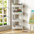 4 JOYZAN Tier Rolling Carts with Wheels, Utility Cart with Handle and Locking Caster, Storage Cart for Kitchen, Office