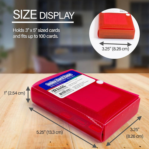 5 3"x5" 100-Card 36-Pack BAZIC PRODUCTS Index Card Case with Tab Dividers Durable Plastic Flash Card Organizer