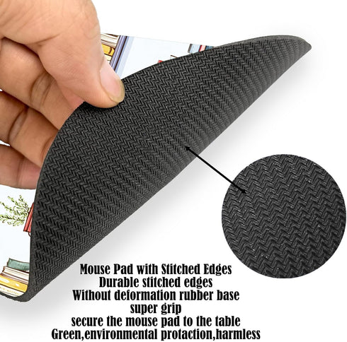 MUOHEGNT 6 7 Inch,Mini Small Mouse Pad x Mouse Pad with Non-Slip Rubber Base,Waterproof Compact Mouse Mat for Laptop