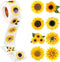 Zonon 500 Pcs Sunflower Stickers, 1.5 Inch Self Adhesive Summer Flowers Decorative Label Stickers for Crafts and Gifts