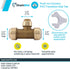 SharkBite 1/2 Inch PVC Slip Tee, Push To Connect Brass Plumbing Fitting, UIP364A