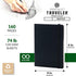Pentalic 4" x 6" Pocket Sketchbook Traveler Journal - 160 Pages, Black