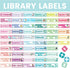 Tinlade 56 Pcs Classroom Library Labels for School Library Genre & Topic for Book Teacher Supplies Cards for Classroom