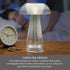 6.9x6.9x10.2 Inch Mikasa Clear Acrylic Mushroom LED Rechargeable Cordless Lamp