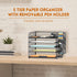 SUPEASY 2 Pack 5 Tier Desk Organizer - Mesh Paper/File Organizer with Handle & Removable Pen Holders
