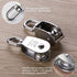 2Pcs 25MM Single Pulley Block in 304 Stainless Steel M25 - Loading 400kg, Silver
