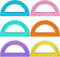 Zonon 12 Pieces Protractors Bulk, Plastic 180 Degrees 6 Inch Translucent for Geometry, Angle Measurement, School