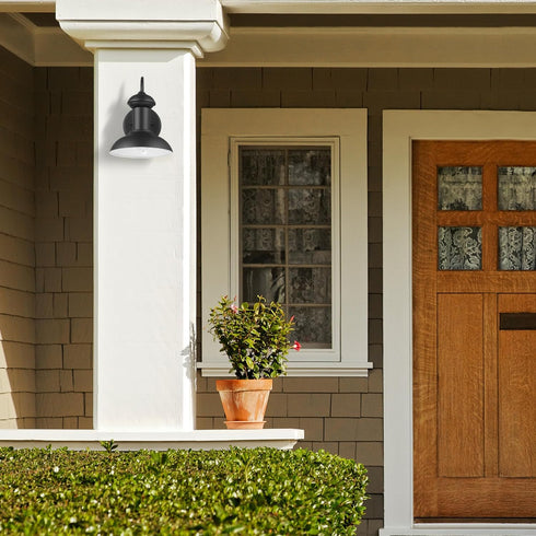 44862 1-Light GLOBE Electric Martes Outdoor Indoor Wall Sconce, Matte Black