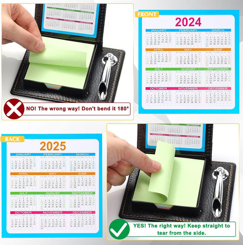 Tenceur 10 Pcs Inspirational Gifts, Bulk Sticky Notes, Motivational Pen Holder with PU Leather Box, Christmas Gifts