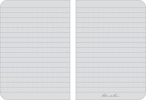 rite in the rain Weatherproof Pocket Notebook, 3.5" x 5", Orange Cover, Universal Pattern (No. OR54)