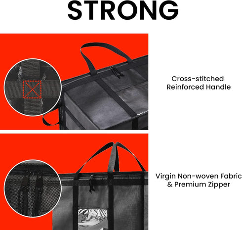 (3XL) NZ home Insulated Bags for Food Delivery Grocery Shopping Cooler Bag, Pizza Delivery, Hot & Cold Catering Tote