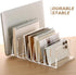 SANRUI Clear Desk Mail Organizer, 9 Compartments Acrylic Document Sorter, Multifunction Letter Folder Racks for Office