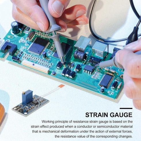 Hemobllo Bending Test Sensor Module, Strain Gauge Charge Amplifier with Voltage Output