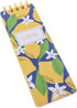 Graphique Reporter Journal, Lemon Design, Gold Foil Portable Notebook, 150 Lined Sheets, 3" x 8.75"
