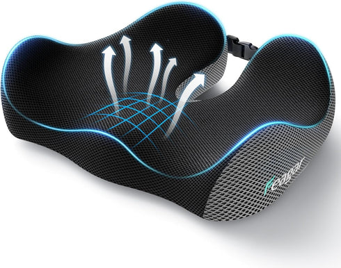 Tailbone Feagar Seat Cushion - Office Chair Cushion for Hip, Sciatica & Pain Relief - Memory Foam Pressure Relief Seat