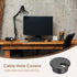 uxcell 2Pcs 38mm/1-1/2inch Black ABS Cable Hole Cover for Office Computer Desk Wire Organizer