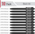 Mr. Pen- Retractable Gel Pens, 10 Pack, Black Ink Gel Pens, Black Barrels, Fast Dry, Gel Pens Fine Point 0.5 mm, Retractable Pens, Cute Pens, Gel Ink Pens, Aesthetic Pens for Journaling Fine Tip Pens