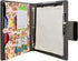 Padfolio Ring Binder with 3-Ring Binder, Color File Folders, Flower Painting PU Leather Organizer, Clipboard (Pink)