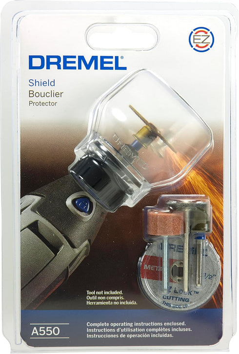 Dremel A550 Rotary Tool Shield Attachment Kit with 4 Accessories