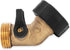 Camco Solid Brass 45 Degree Drinking Water Valve with Garden Hose Connections (20173)