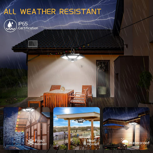 Outdoor,180 1000LM Deogos Solar Shed Light, Solar Pendant Light Indoor LED Solar Indoor Lights Motion Sensor